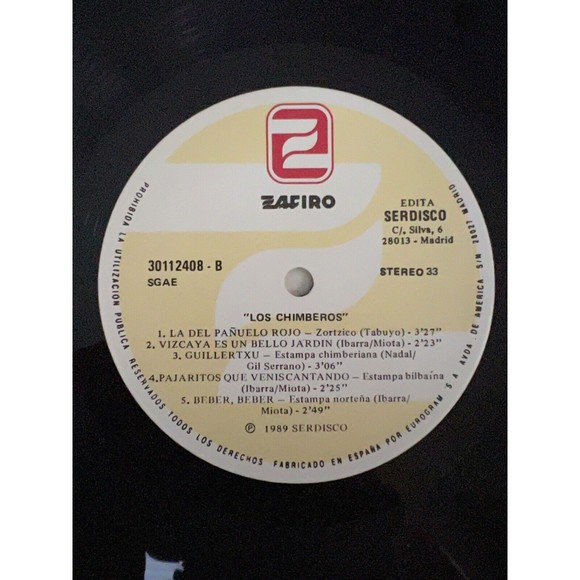 Los Chimberos Self Titled LP 1989 Serdisco Zafiro Import Spain VG+ 30112408 - Picture 6 of 6